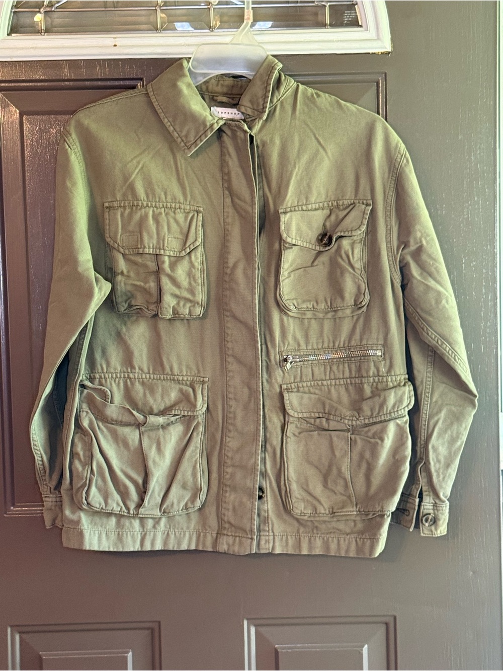 Topshop Army Green Utility Field Jacket